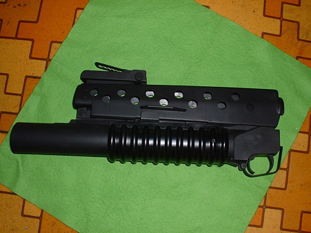 LS「M203 グレネード ランチャー」 (弾が飛ぶタイプ) 完成品塗装済 左側Doburoku-TAO